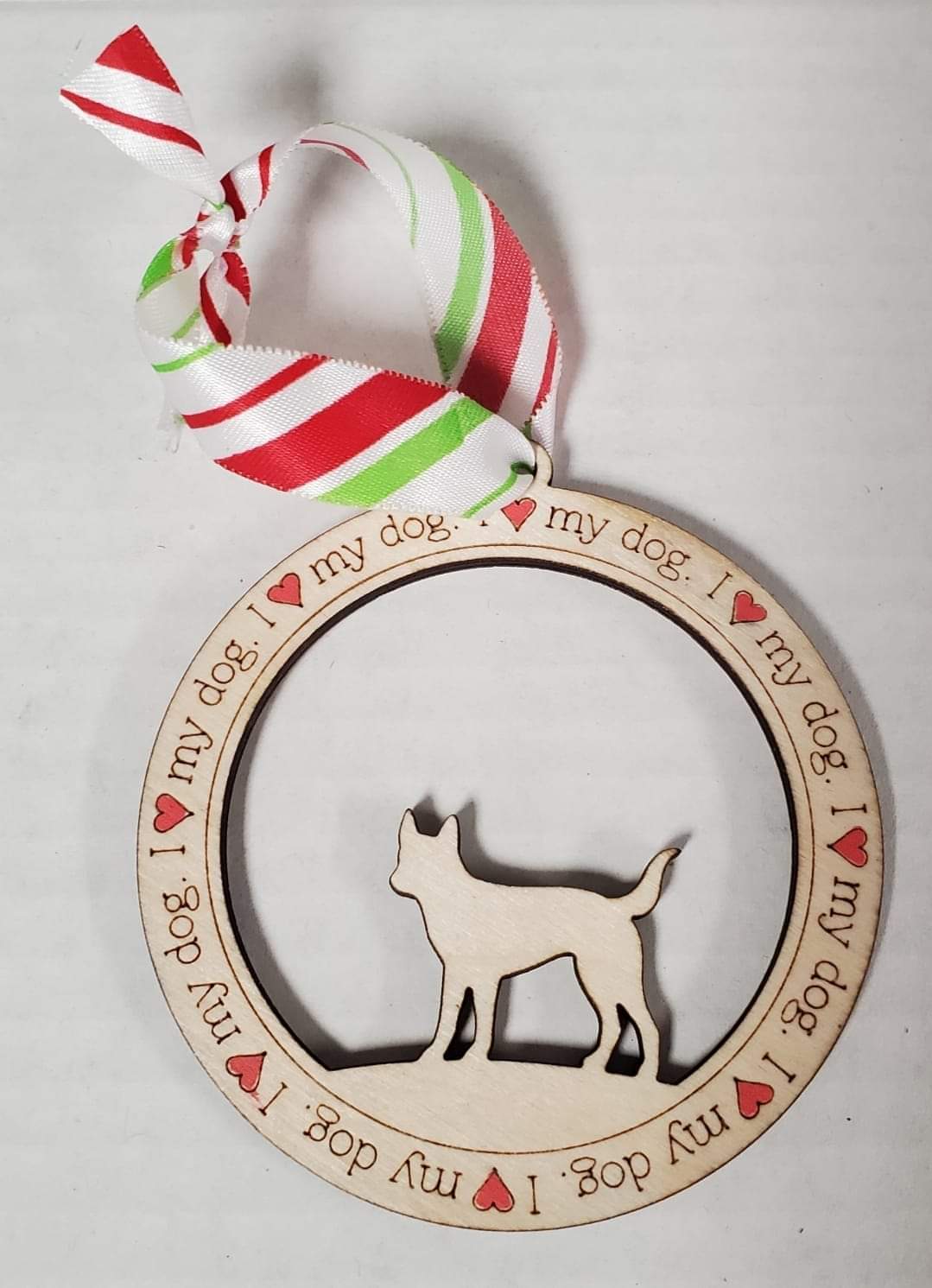 I love my dog ornament
