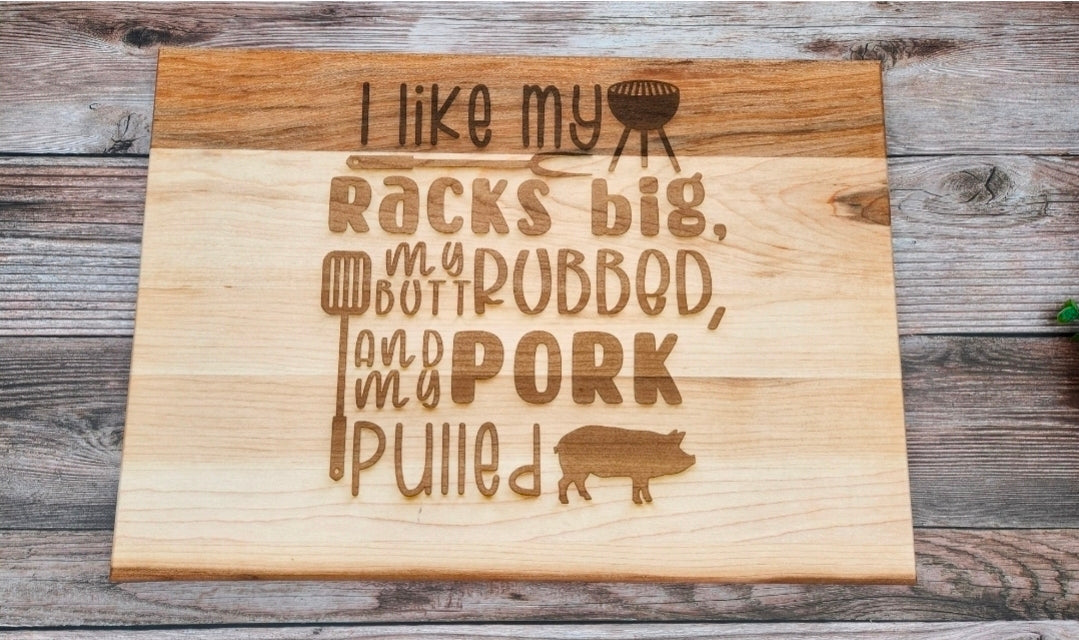 Funny BBQ Cutting Board – Engraved Grill Gift for Men – Personalized Wood Cutting Board – Father’s Day BBQ Gift – Pitmaster Gift