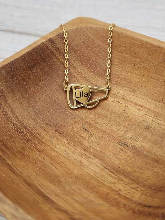 Abington Youth Football & Cheer Personalized Cheer Megaphone Necklace