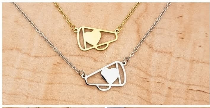 Abington Youth Football & Cheer Personalized Cheer Megaphone Necklace