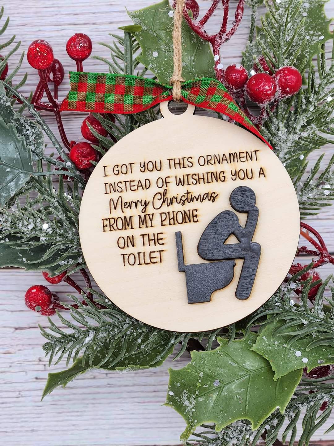 Merry Xmas from the Toilet Ornament