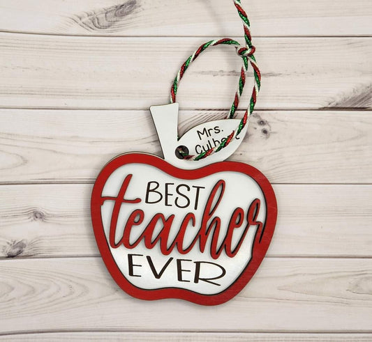 Teacher Apple Ornament