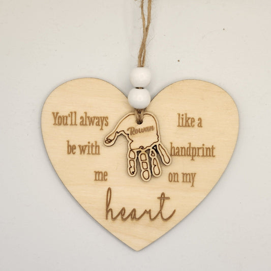 Handprint on My Heart Ornament
