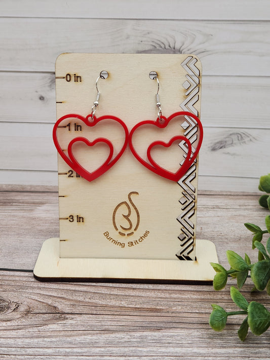 Double Heart Dangle